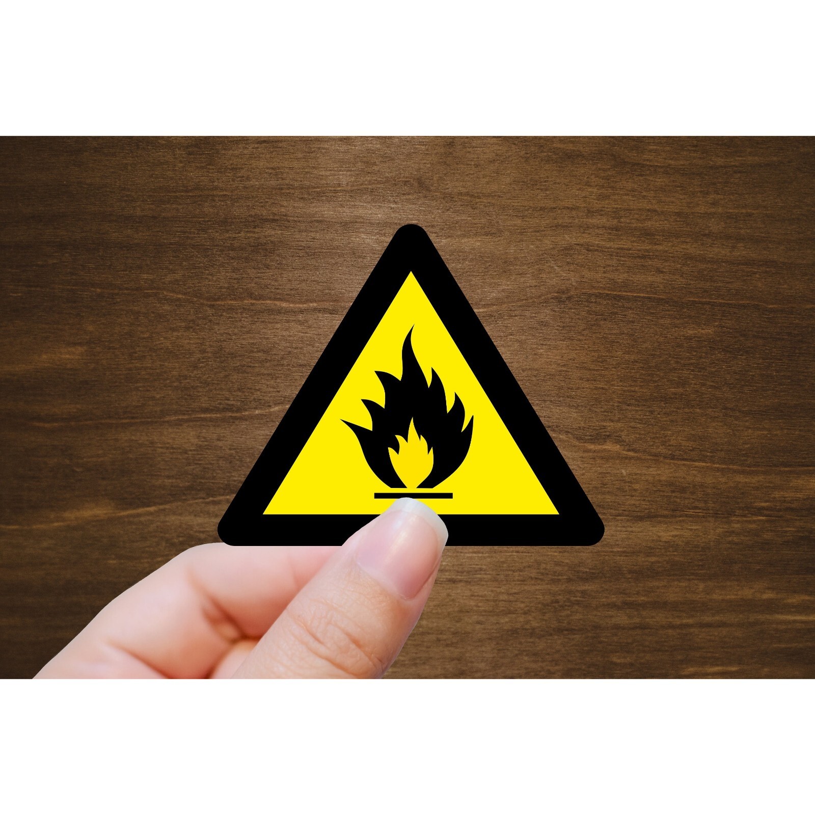 Flammable Warning Vinyl Sticker | Die Cut, Glossy, Vinyl | Warning Stickers