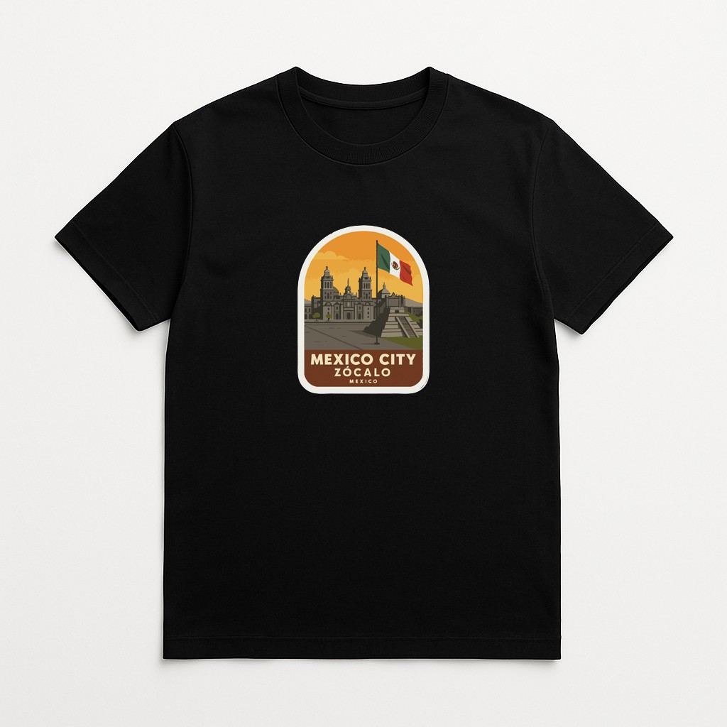 Zócalo Mexico City Iron On Heat Transfer Vinyl HTV Die-Cut Symbolic Landmark