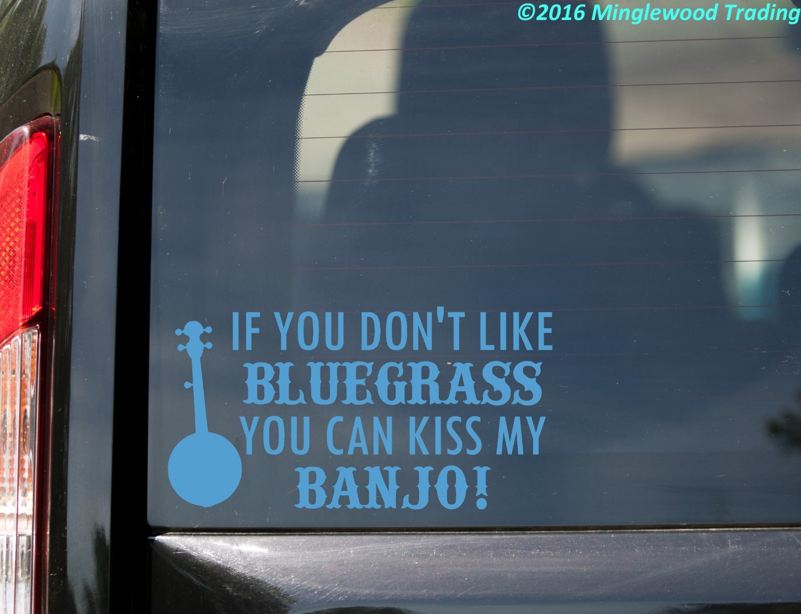 If You Don't Like BLUEGRASS You Can Kiss my BANJO! Vinyl Sticker – Die Cut Decal