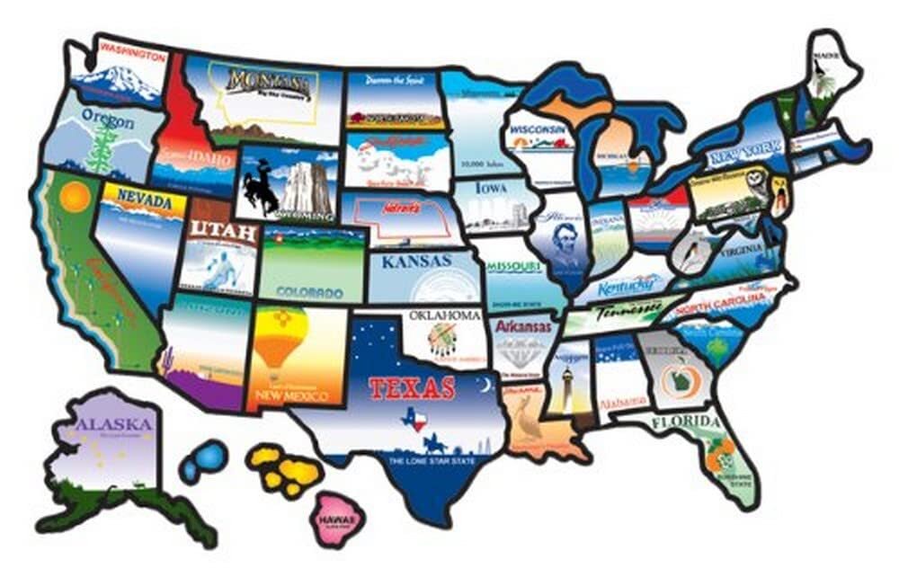 100 Permanent State Sticker