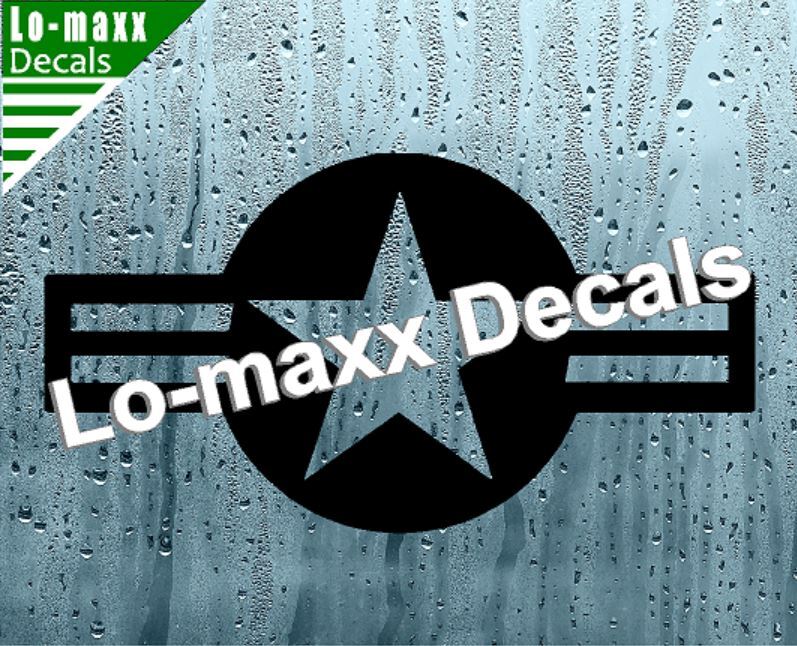 Modern US Air Force Military Combat Aircraft Roundel Insignia Vinyl Decal