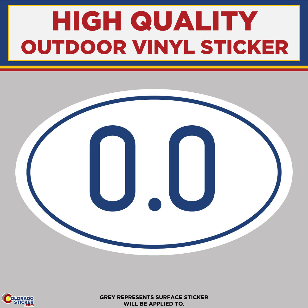 0.0 Marathon, High Quality Vinyl Stickers