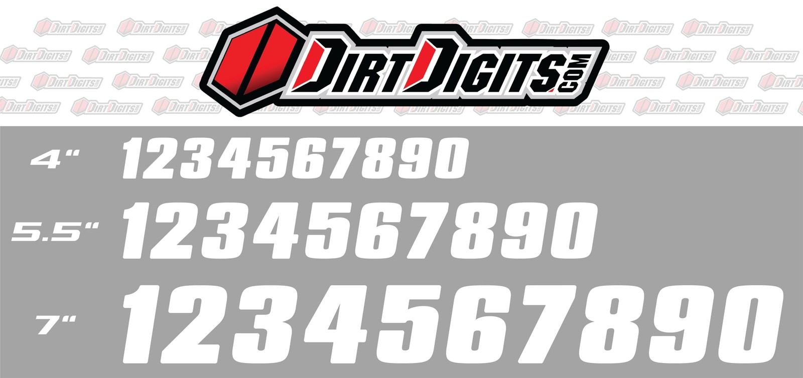 Motorsport Number Decal 5.5 Inch High Gloss Vinyl for Motocross Enduro Racing