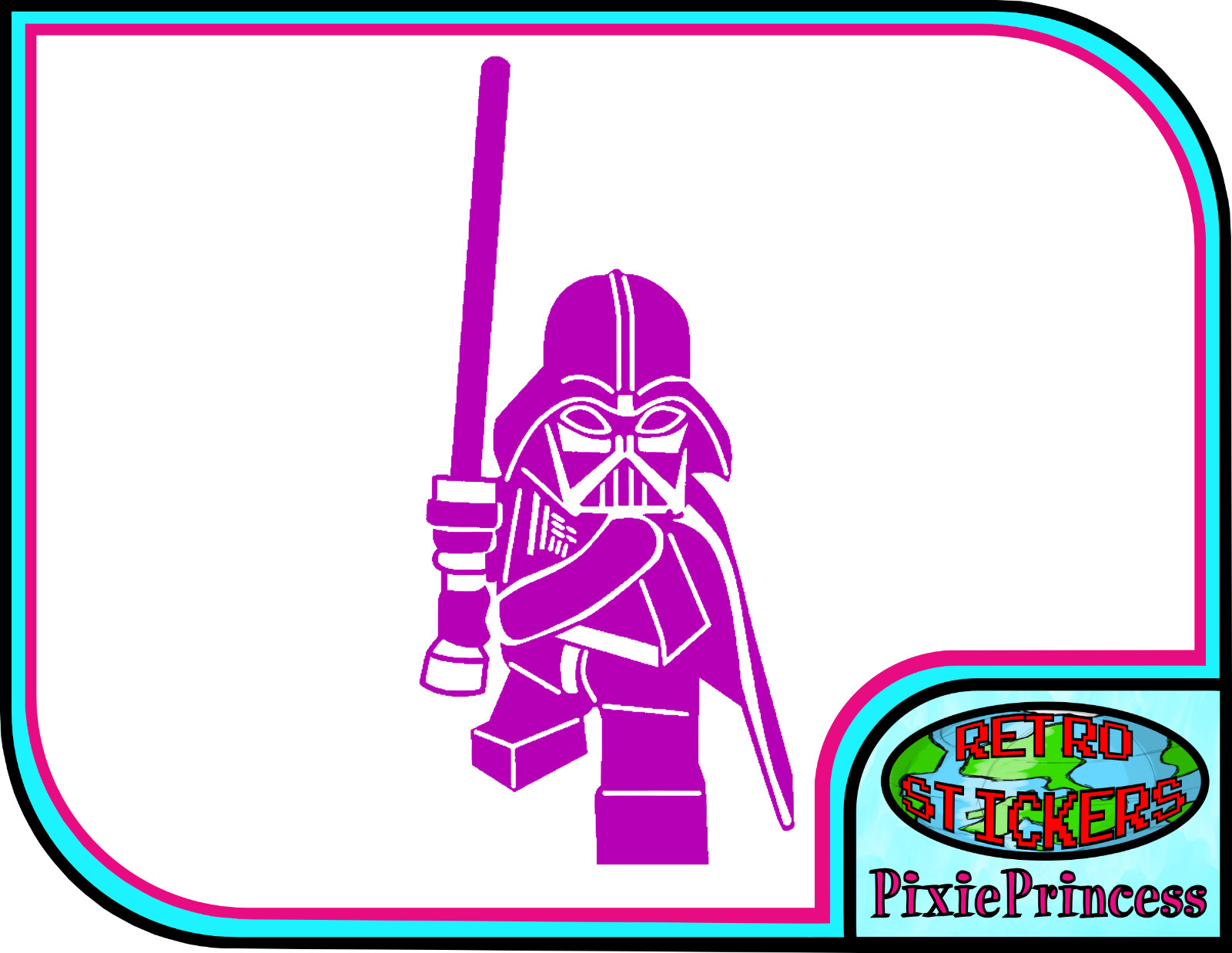 Star Wars Lego Darth Vader C Vinyl Sticker Car Bike Truck Window Wall Art Movie