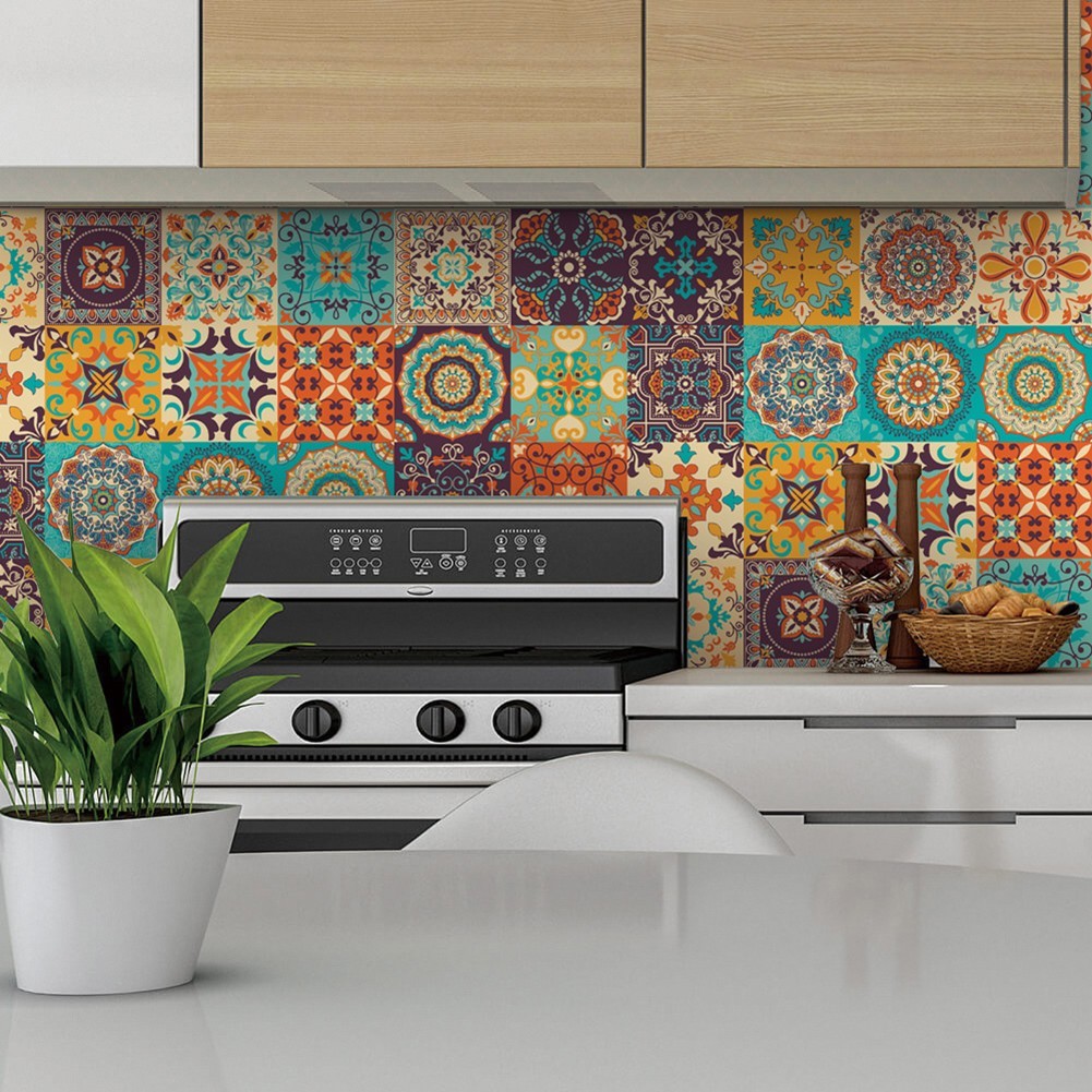 PVC Moroccan Tiles Easy to Apply in For Bathrooms and Kitchens Anywhere