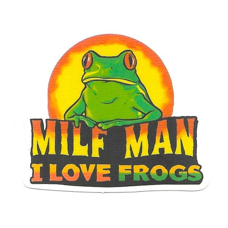 MILF Man I Love Frogs Sticker Funny Frog Vinyl Decal Retro Meme Laptop Bumper
