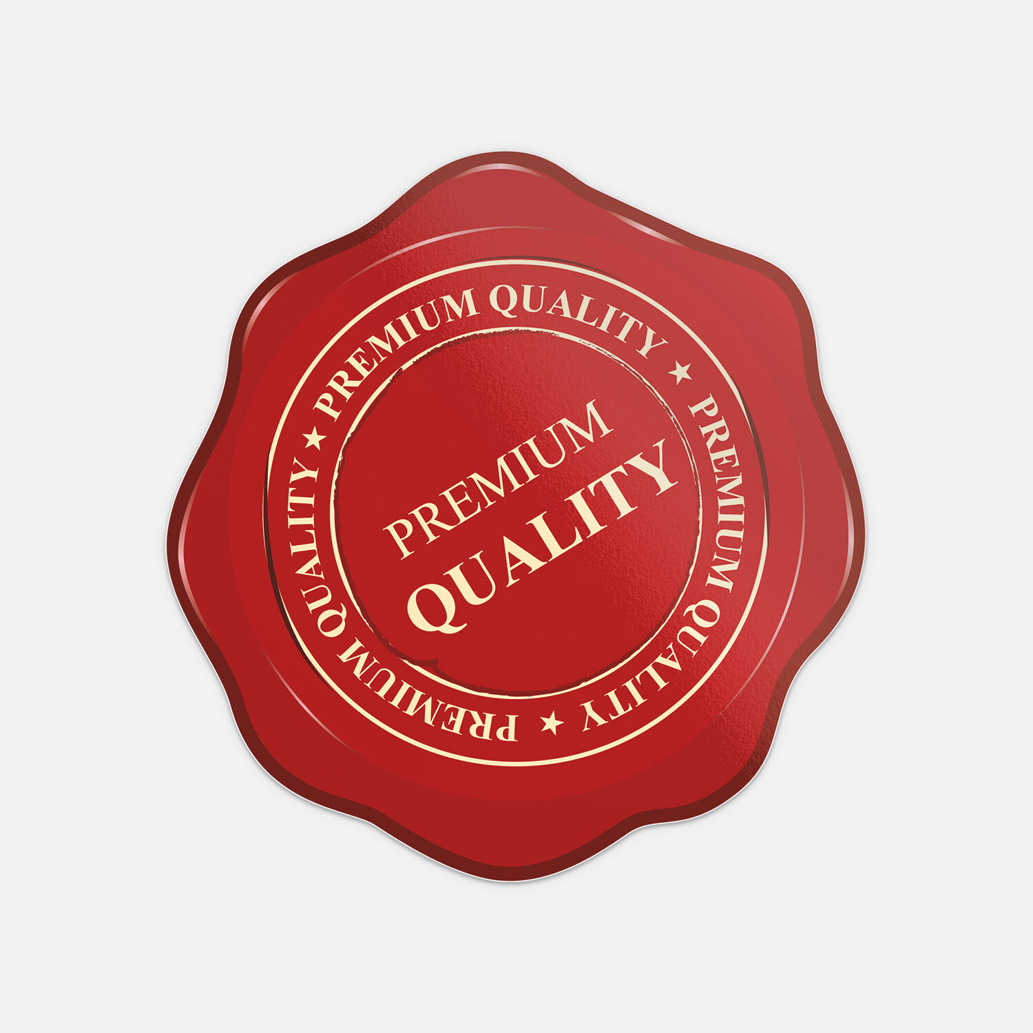 Premium Quality Red Stamp Vinyl Sticker Decal