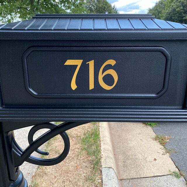SET OF 2 – Custom Mailbox Numbers REFLECTIVE Vinyl Decals Stickers house street