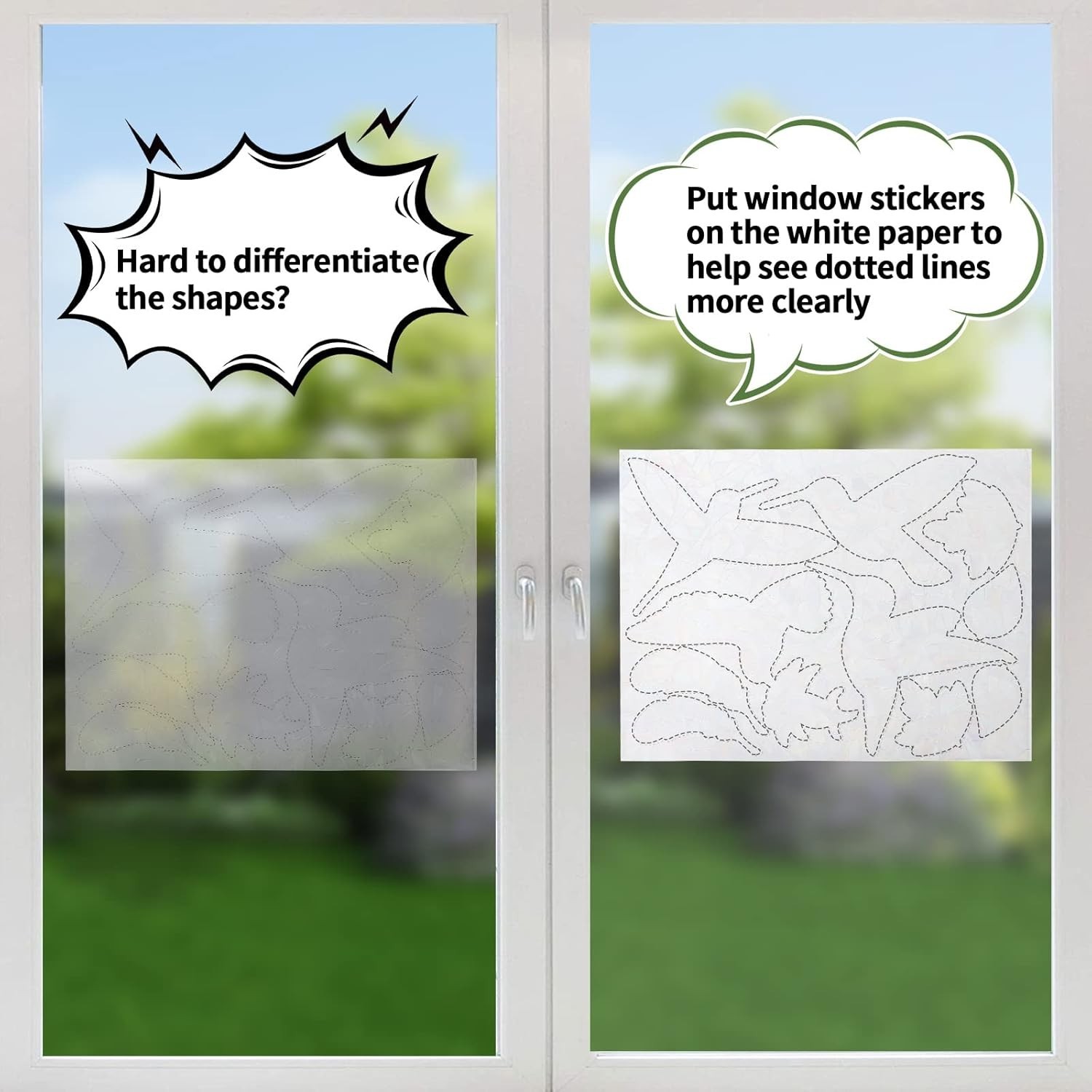 36 Pieces Window Decals for Bird Strikes, Window Clings Prevent Birds from Hi…