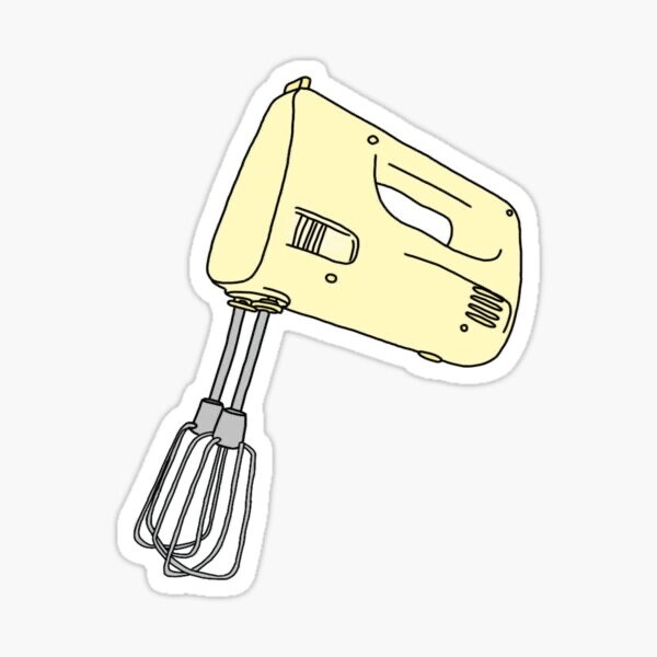 Baker Loves Baking Kitchen Mixer Vinyl Decal Sticker for Phone Laptop Bumper