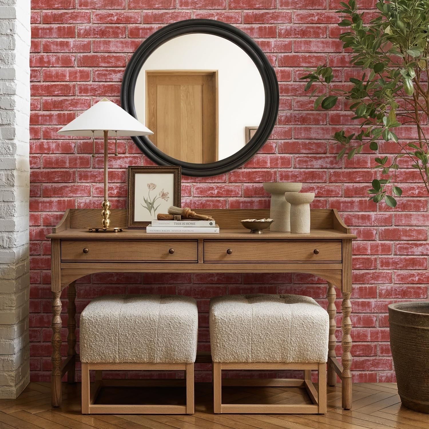 3D Faux Brick Wall Sticker – 10pcs 15.74" x 11.8" Thin UrltraLight PVC Peel