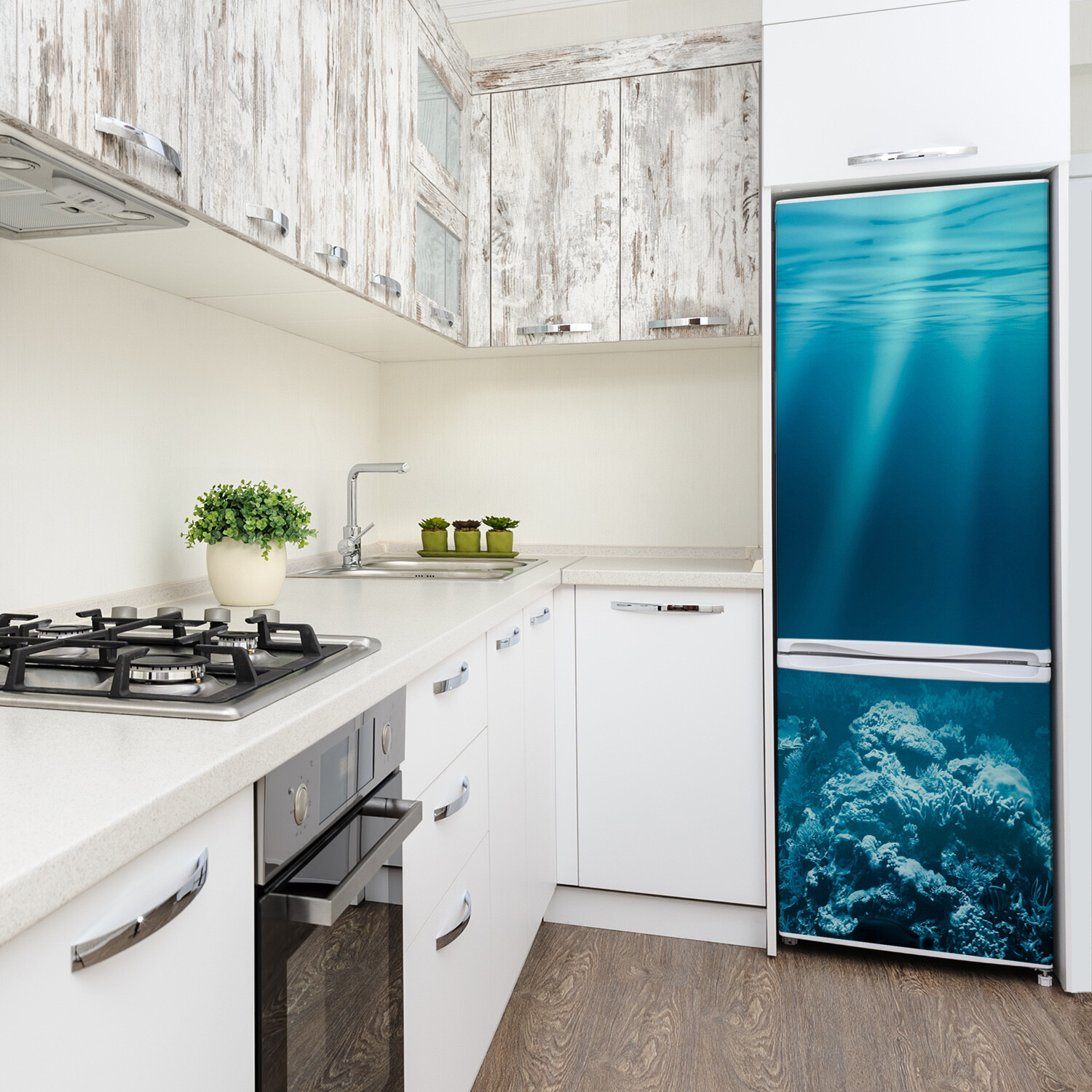 Self adhesive Fridge Magnet removable Sticker Landscapes Underwater world