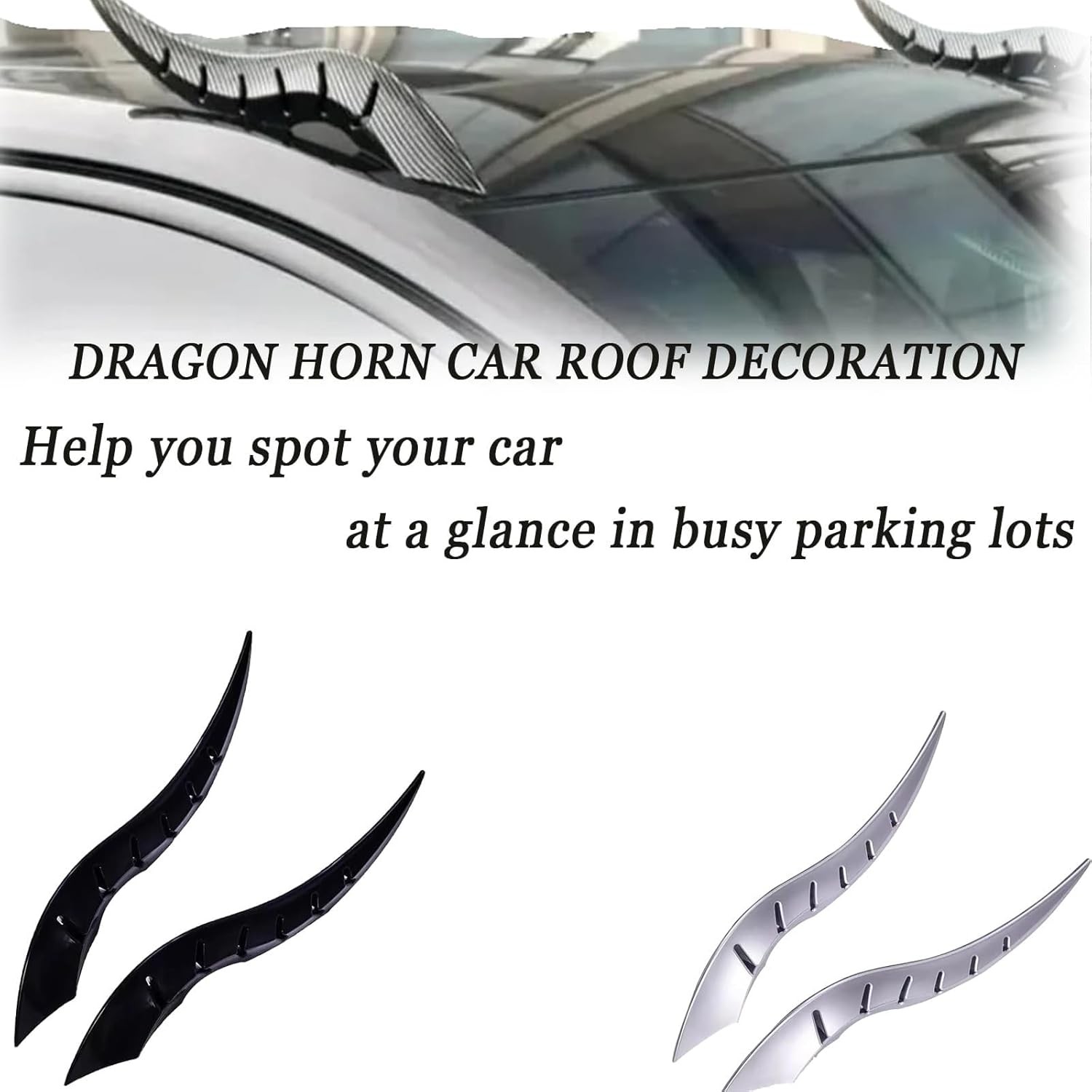 Fashionable Elegant Chic Bold Impressive 3D Dragon Horn Roof Decoration for Cars