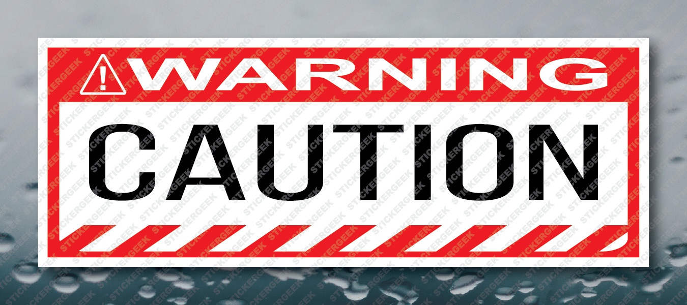 Warning Bumper Sticker Caution Funny Prank Joke Toolbox Window Decal