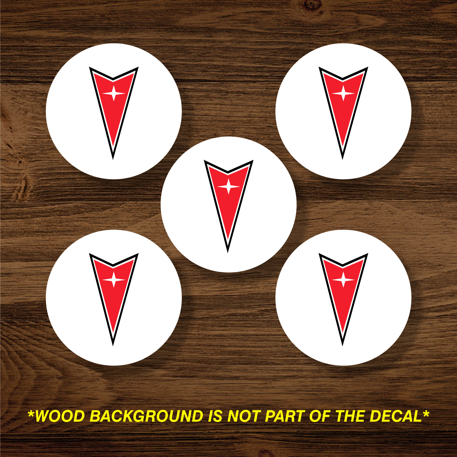 Vinyl Decal Sticker Overlays Fits Pontiac Wheel Center Cap x5