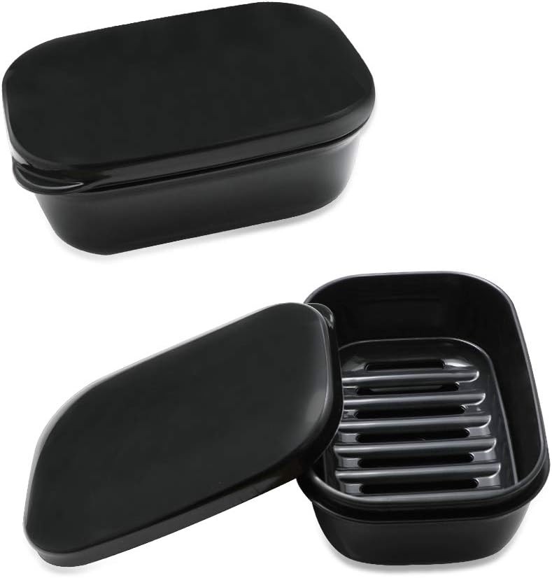 Soap Dish Soap Box Soap Holder 2 Pack Soap Container for Shower, Waterproof