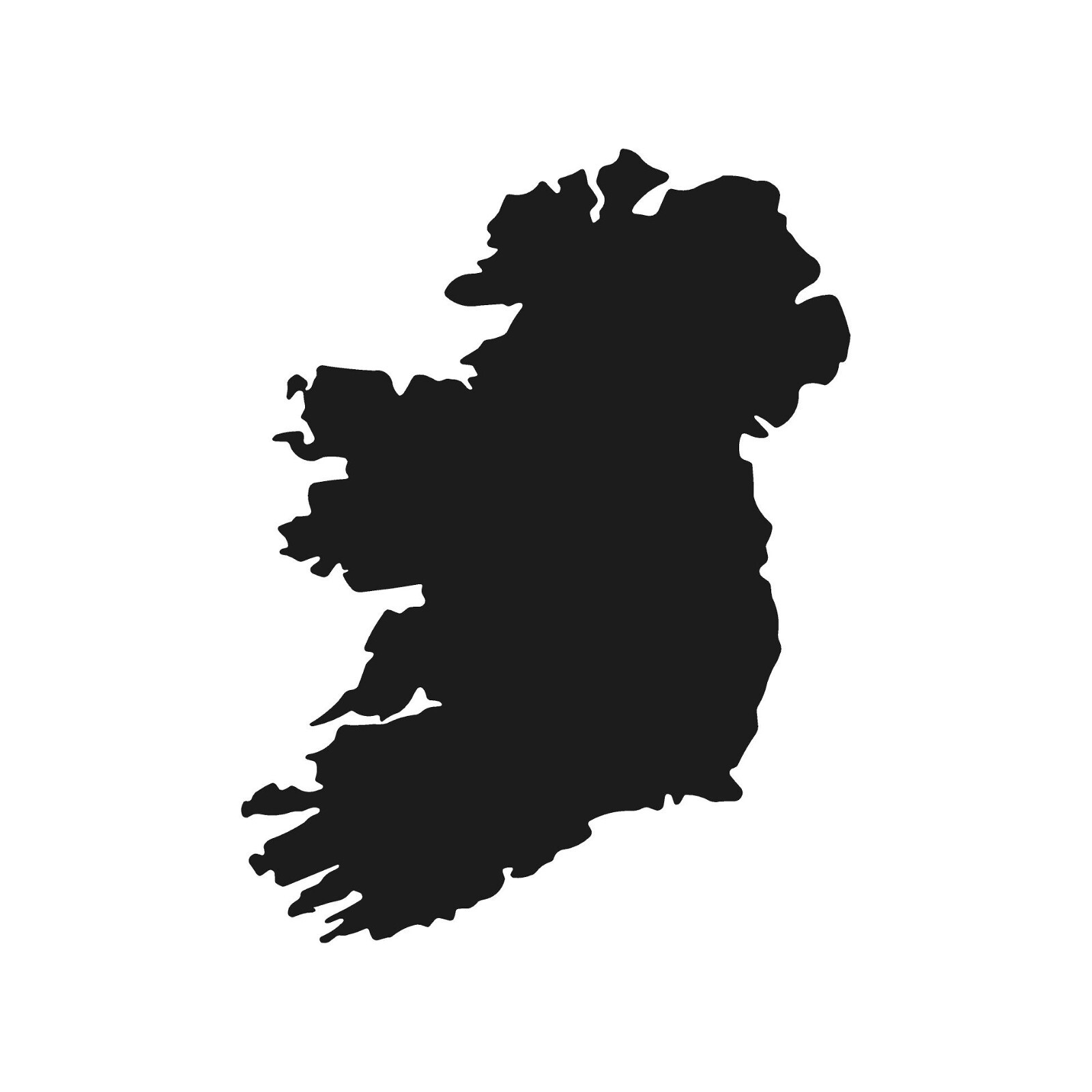 Ireland country outline Vinyl Decal Laptop Car Window Sticker