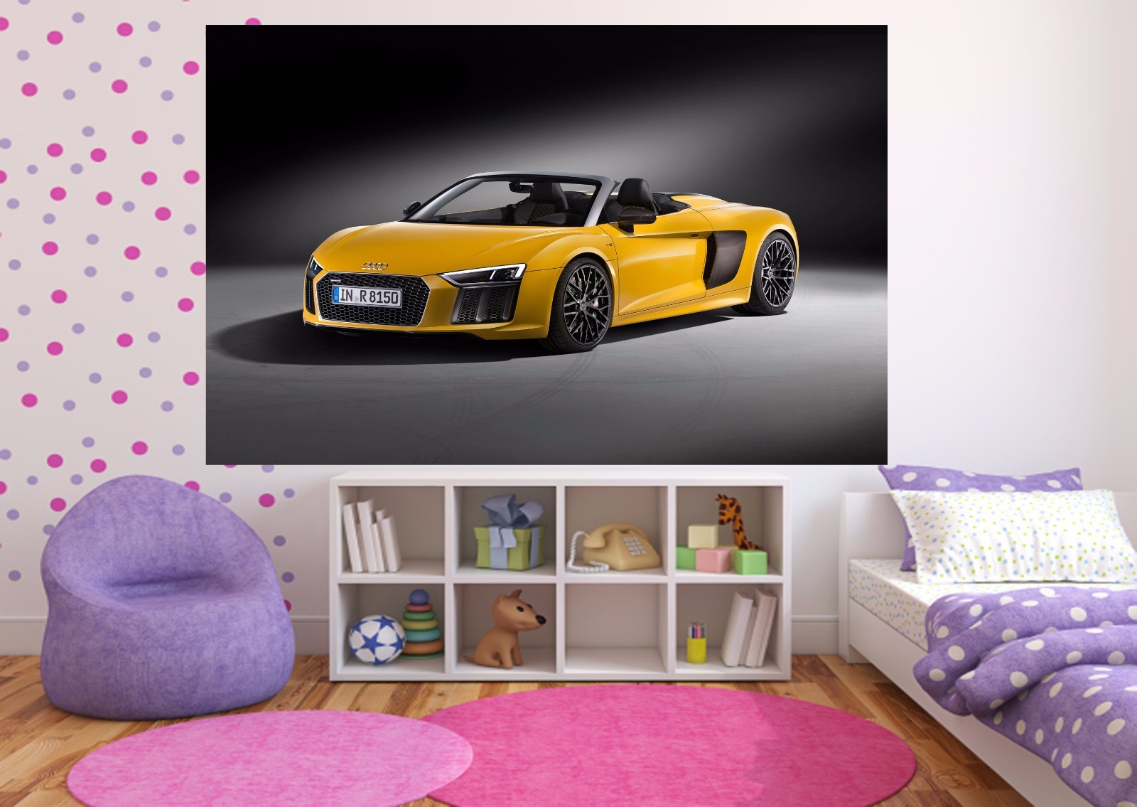Audi TT Sports Car High Performance Racing Garage Wall Sticker Poster Mural 614