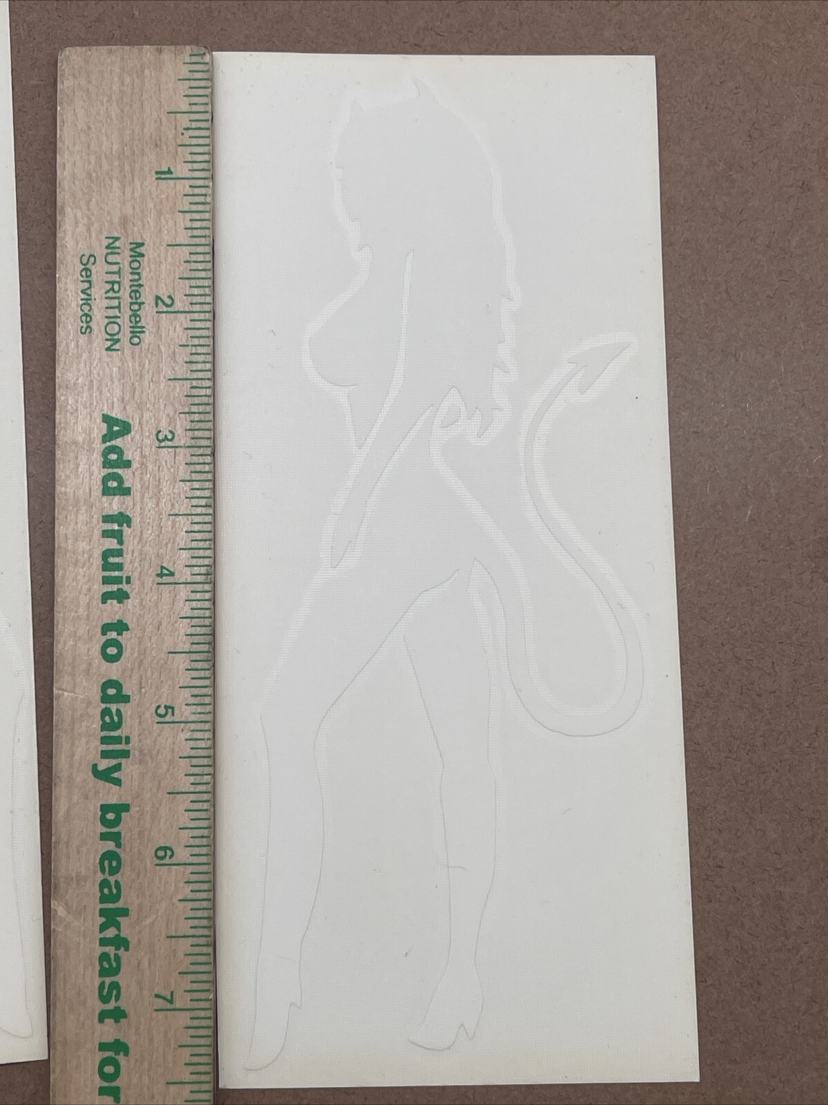 Set Of 2 Devil & Angel Girls white Vinyl Decal: 8” X 3”, Not For Porous Surfaces