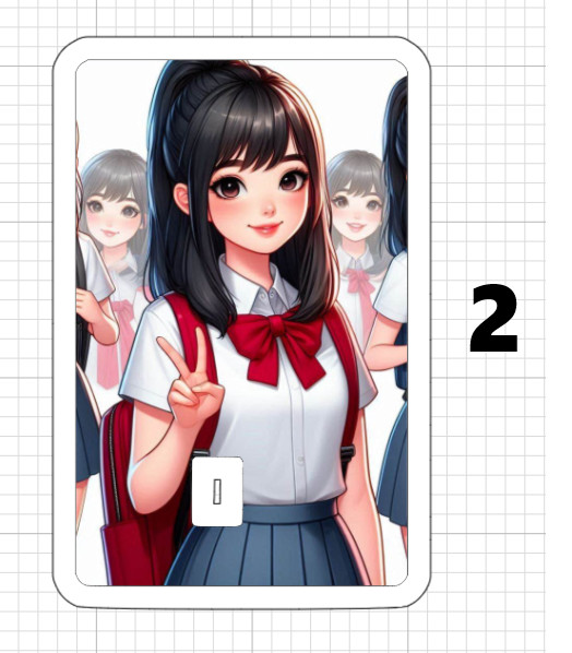 Anime School Girl Credit Debit ATM Card Skin Stickers Love Japanese Cartoon USA