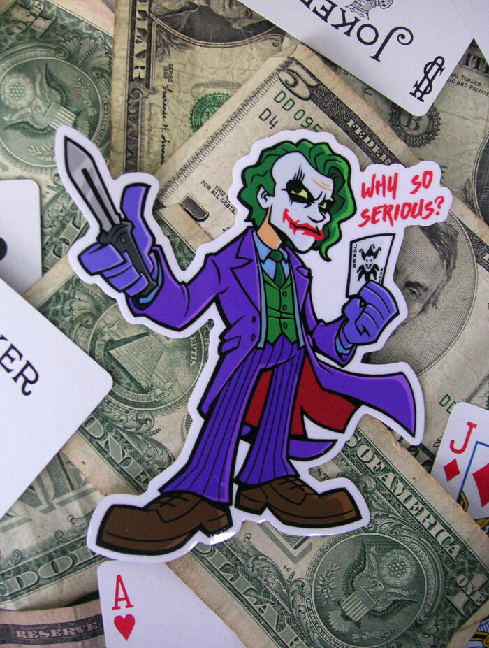 DC Comics Vinyl Sticker Batman Joker Harley Quinn Car Truck Laptop Decal
