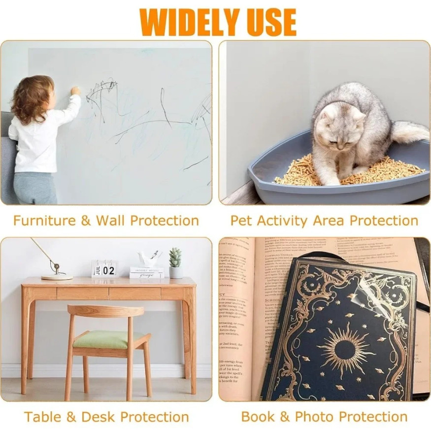 1pc Oil-Proof Kitchen Wall Protector Sticker–Waterproof, Heat-Resistant PET Film