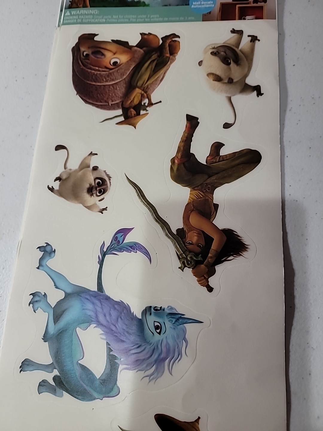 7 wall decals autocollants DISNEY RAYA AND THE LAST DRAGON
