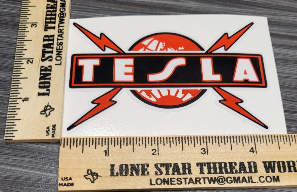 LAMINATED TESLA ROCK BAND STICKER