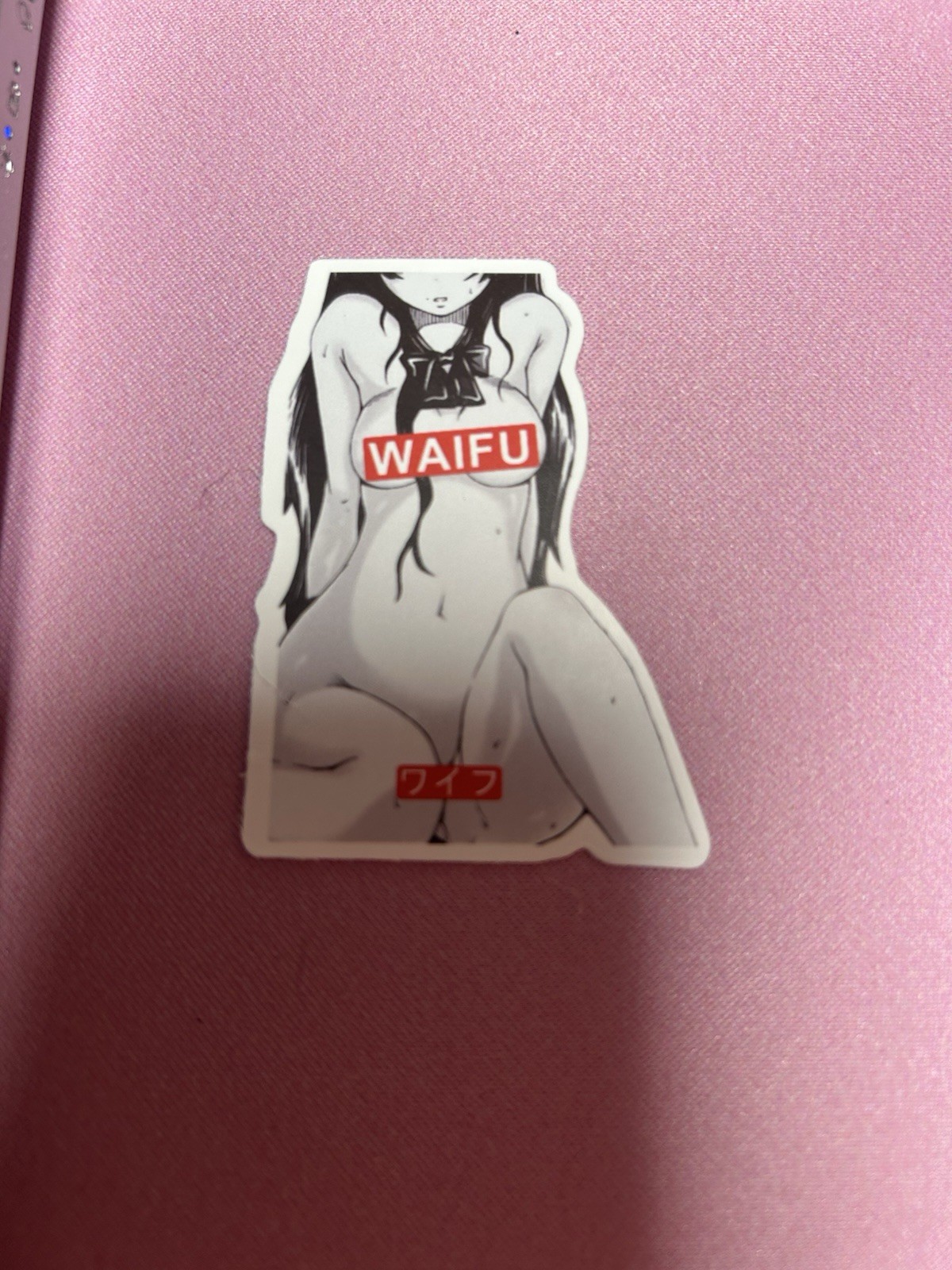 black and white waifu lewd stickers #15