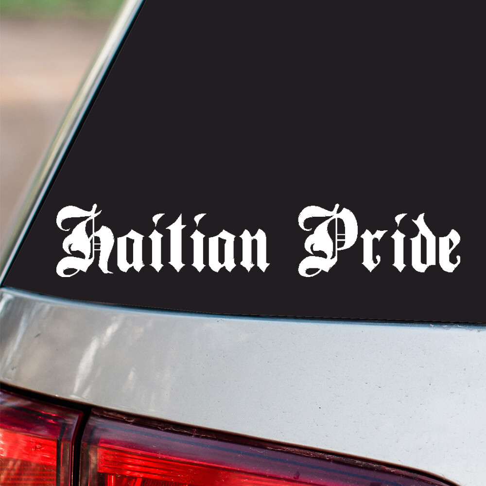 Haitian Pride Vinyl Sticker Country Pride all sizes chrome and regular colors
