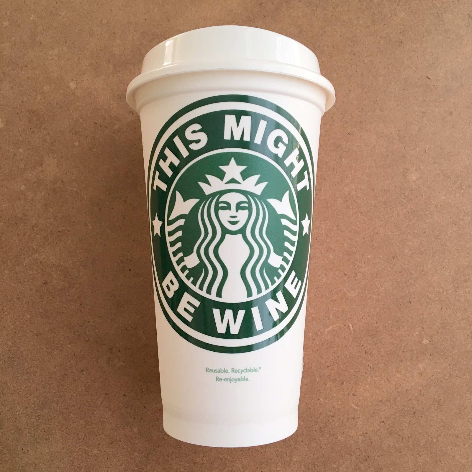 This Might Be Wine DIY Funny Starbucks Coffee Cup Decal Sticker