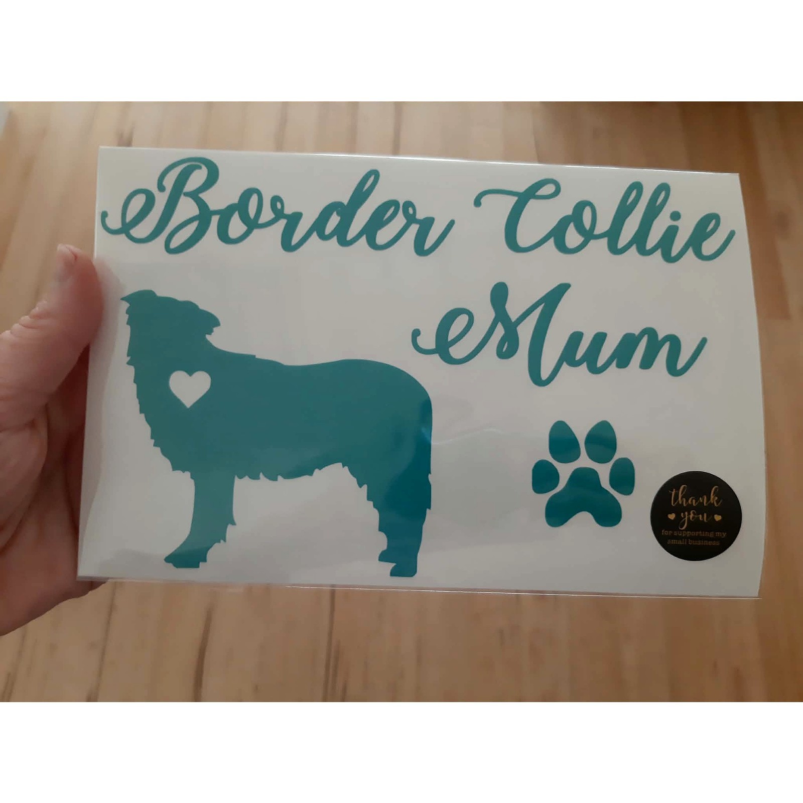 Border Collie Mum Sticker Mom or Dad Collie Sticker Car Decal Vinyl Merle Laptop