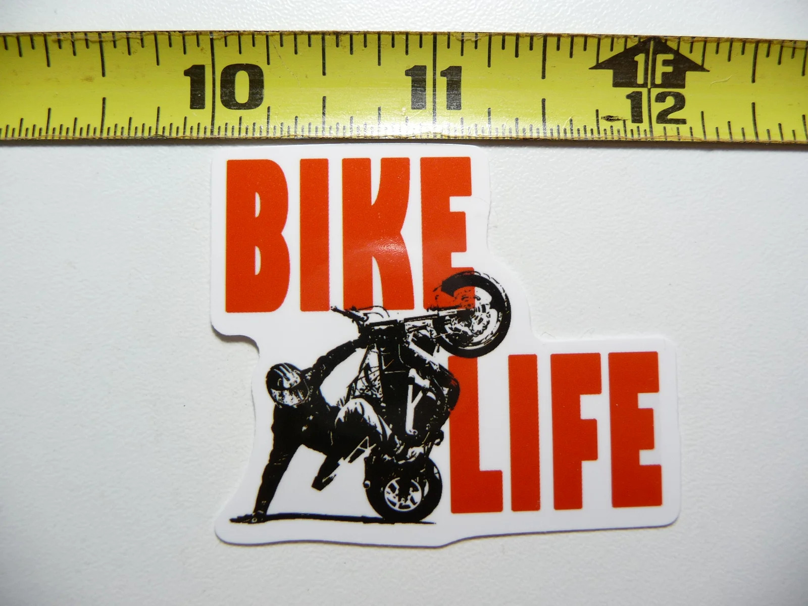 MOTORCYCLE BIKE SMALL STICKER DECAL LIFE DOING TRICKS FAN LOVE TEAM VET