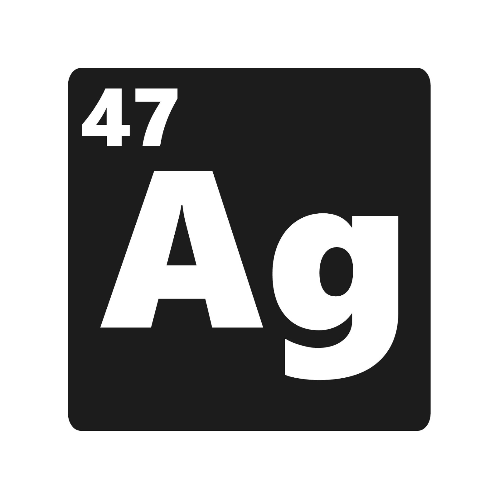 Silver Ag 47 element Vinyl Decal Sticker Periodic Table resource