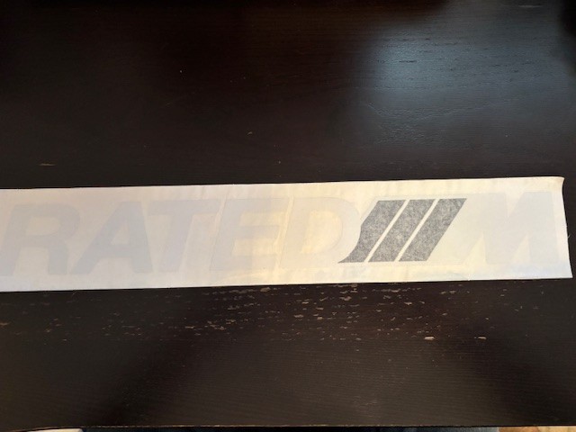 RATED M BMW M Series Decal M SERIES 18"X2"