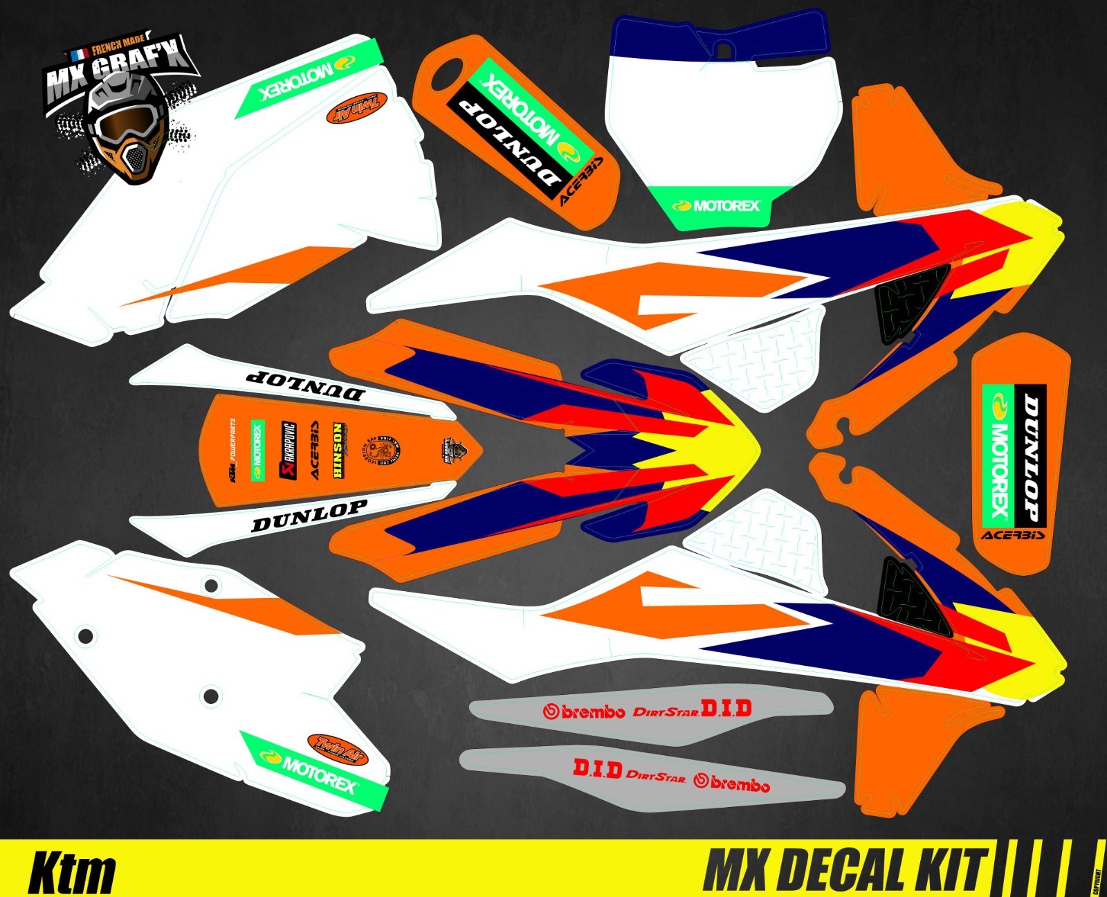 MX Decal Kit For KTM SX / SX-F – Replica Factory 2019