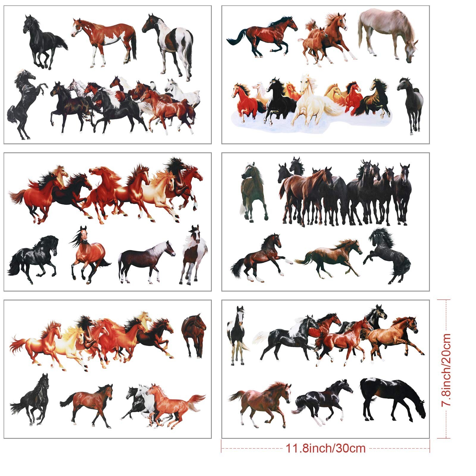 30 Pieces Horse Wall Decals Wild Horse Decor Wild Horse Stickers Wall Decals …