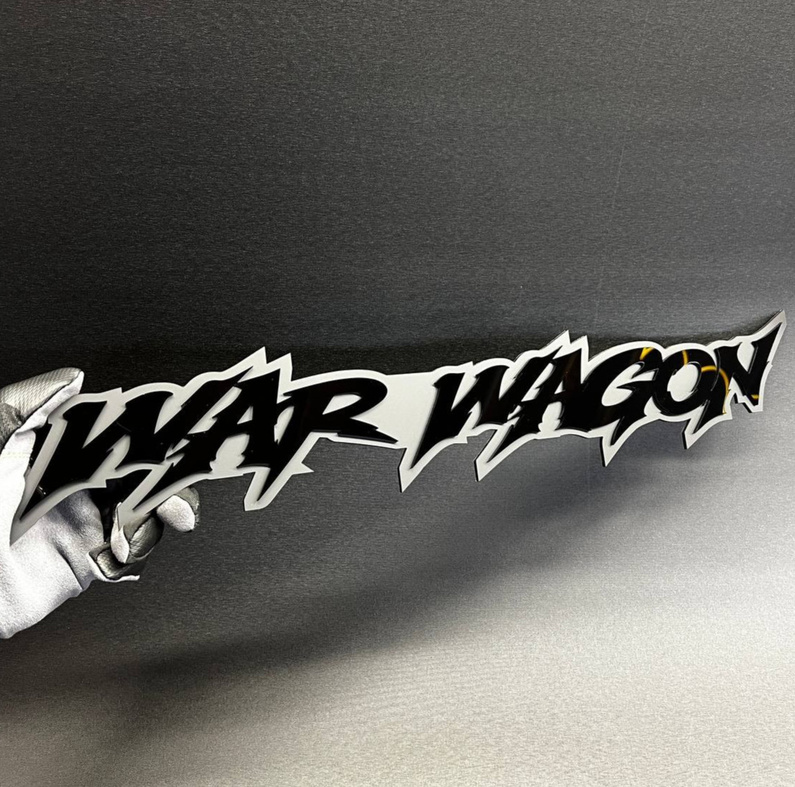 1PC WAR WAGON 3D Text Car Badge Emblem Fender tailgate Aggressive Decal