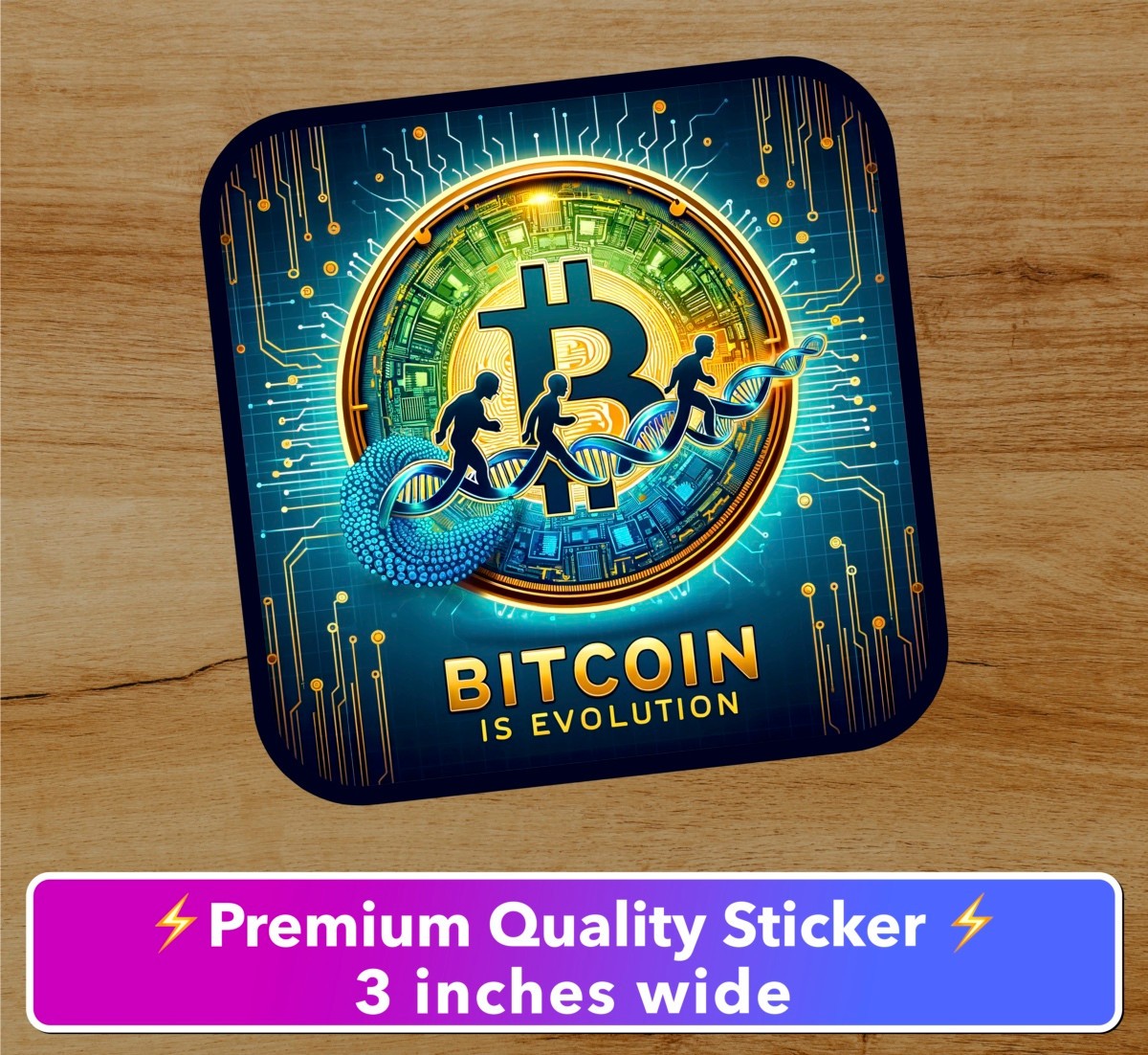 Bitcoin BTC premium 9 sticker pack crypto weatherproof vinyl decal 3 inches