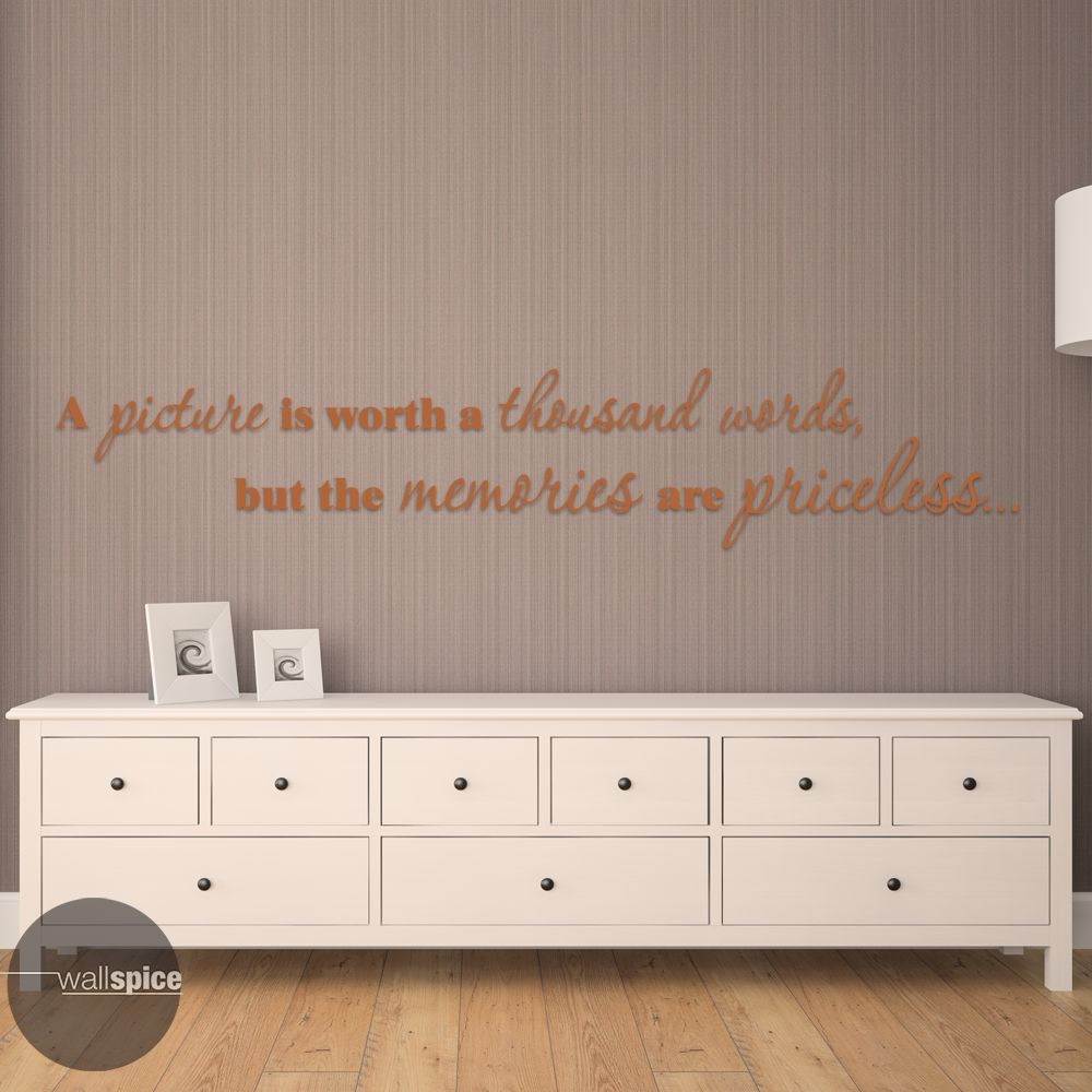 A Picture Worth A Thousand Words Memories Are Priceless Vinyl Wall Decal Sticker
