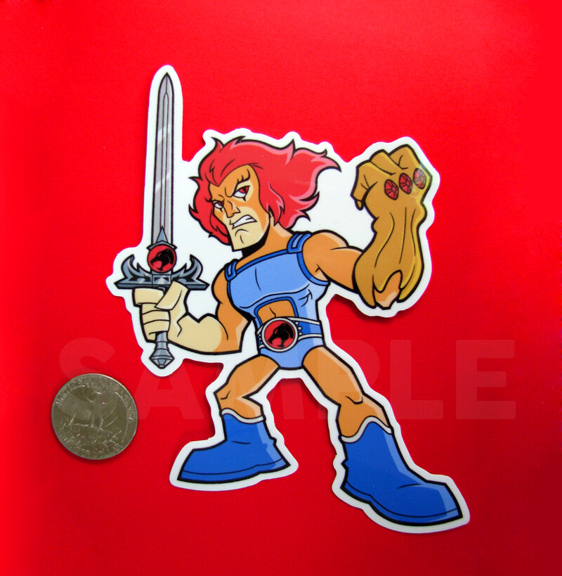 Lion-O Snarf Vinyl Sticker ThunderCats Skateboard Car Laptop Decal 80s Cartoon