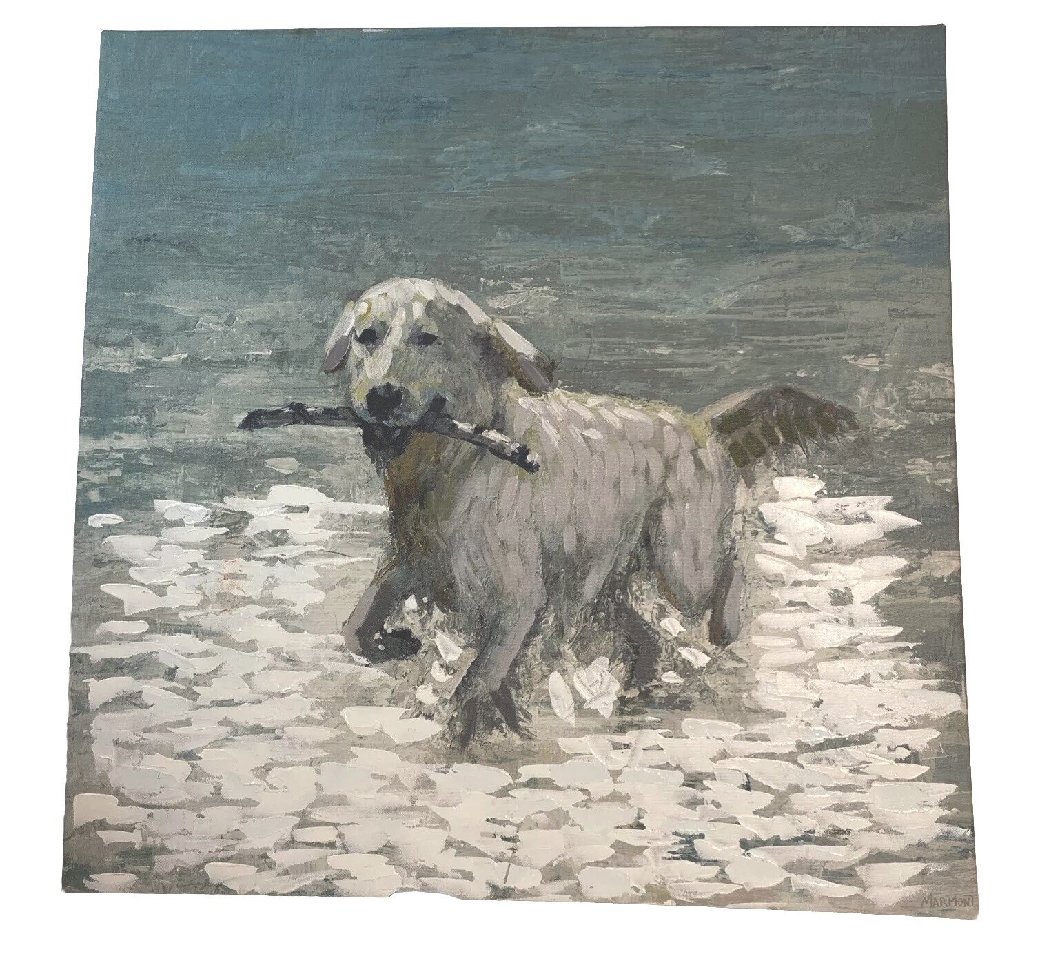 Marmont Hill Stick with Me Painting Print on Wrapped Canvas 18x18x1.5