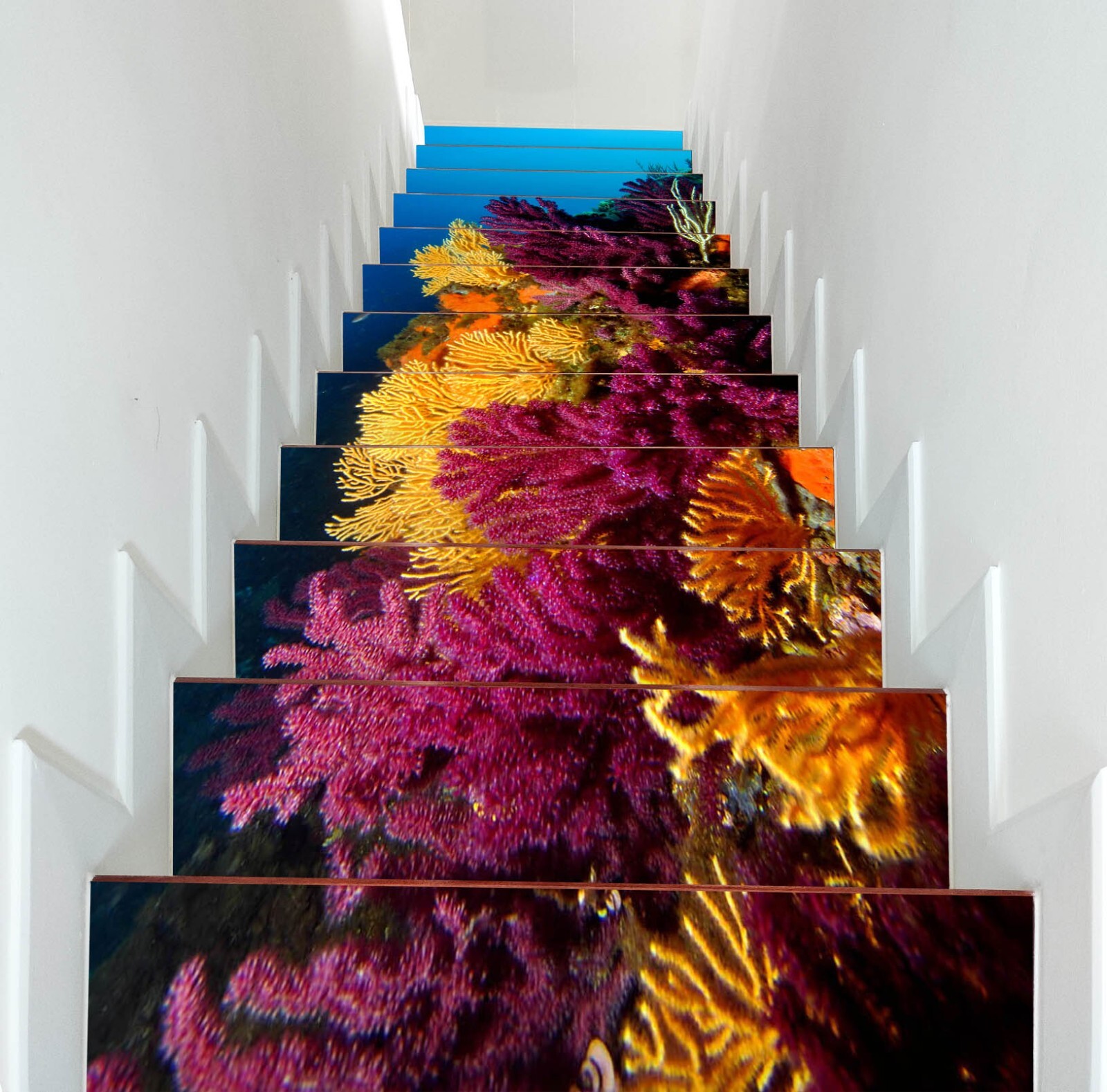 3D Purple Corals U905 Stair Risers Decoration Photo Mural Decal Wallpaper Romy