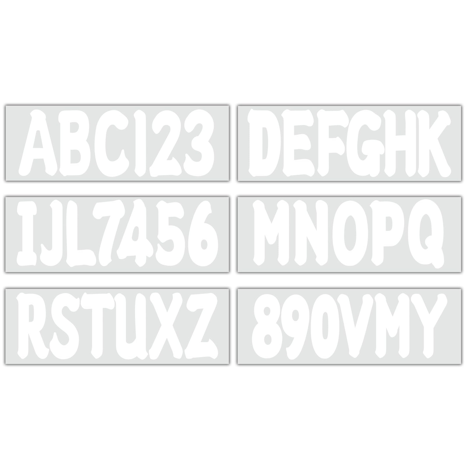 3" Registration Numbers and Letters Sticker Decal