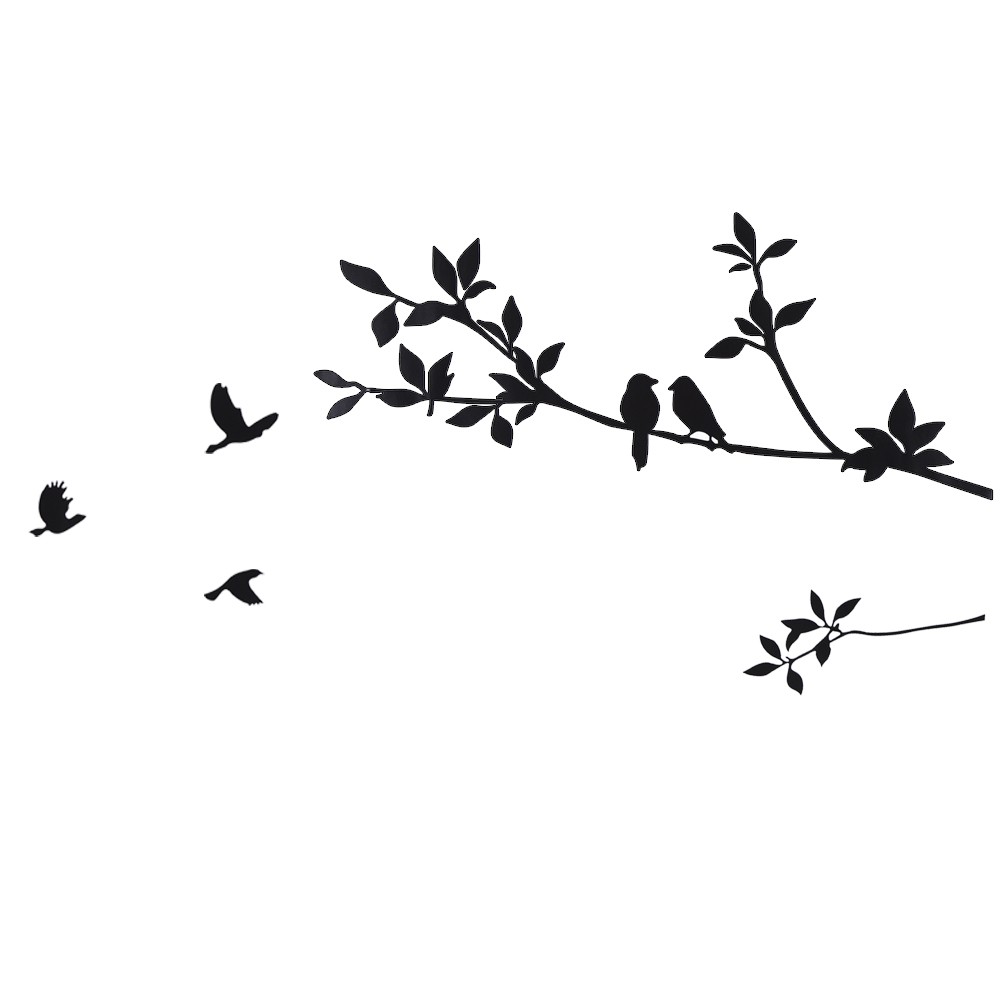 Bedroom Wall Sticker Trendy Black Branch Design For Walls 60cm PVC Premium