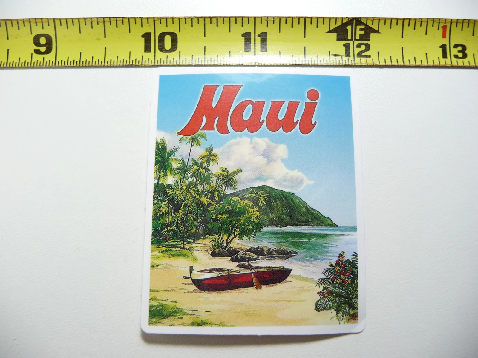 HAWAII MAUI OUTRIGGER CANOE SMALL STICKER DECAL BEACH VACATION PARADISE