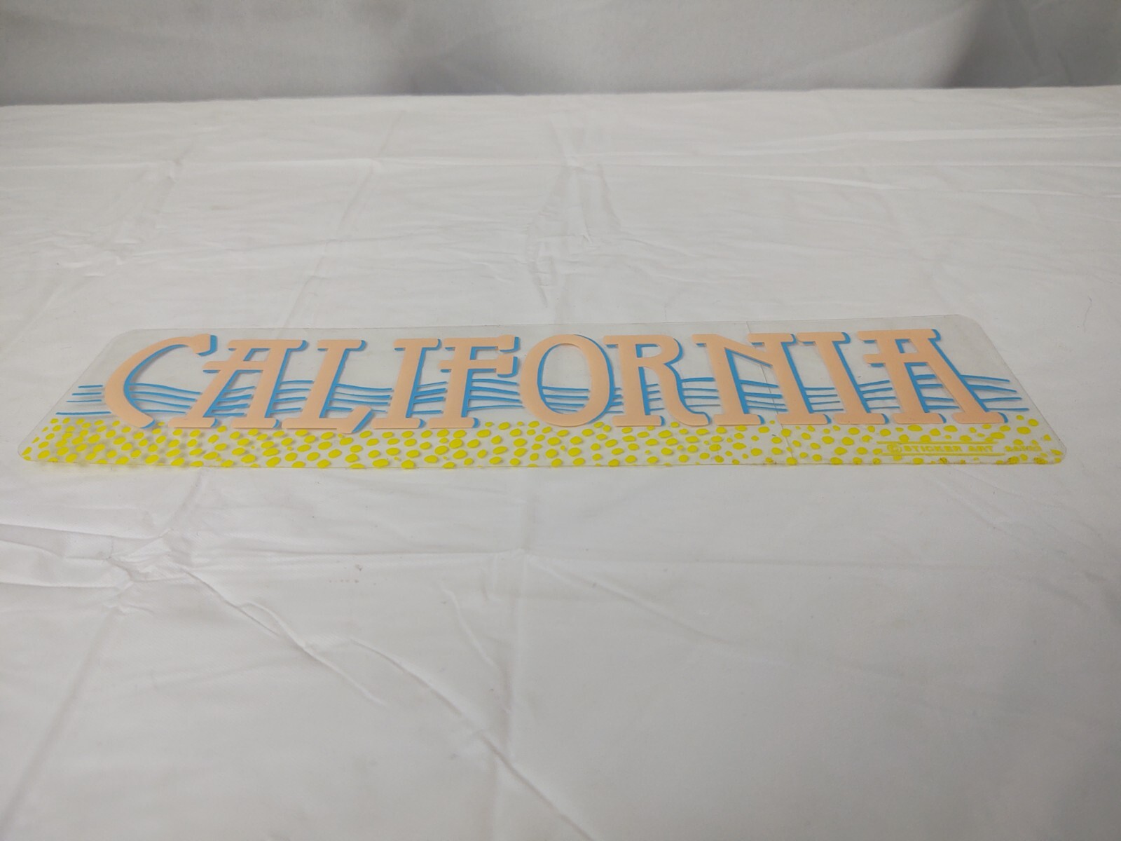 California Bumper Sticker Beach Waves Clear Multicolor Travel Souvenir Art