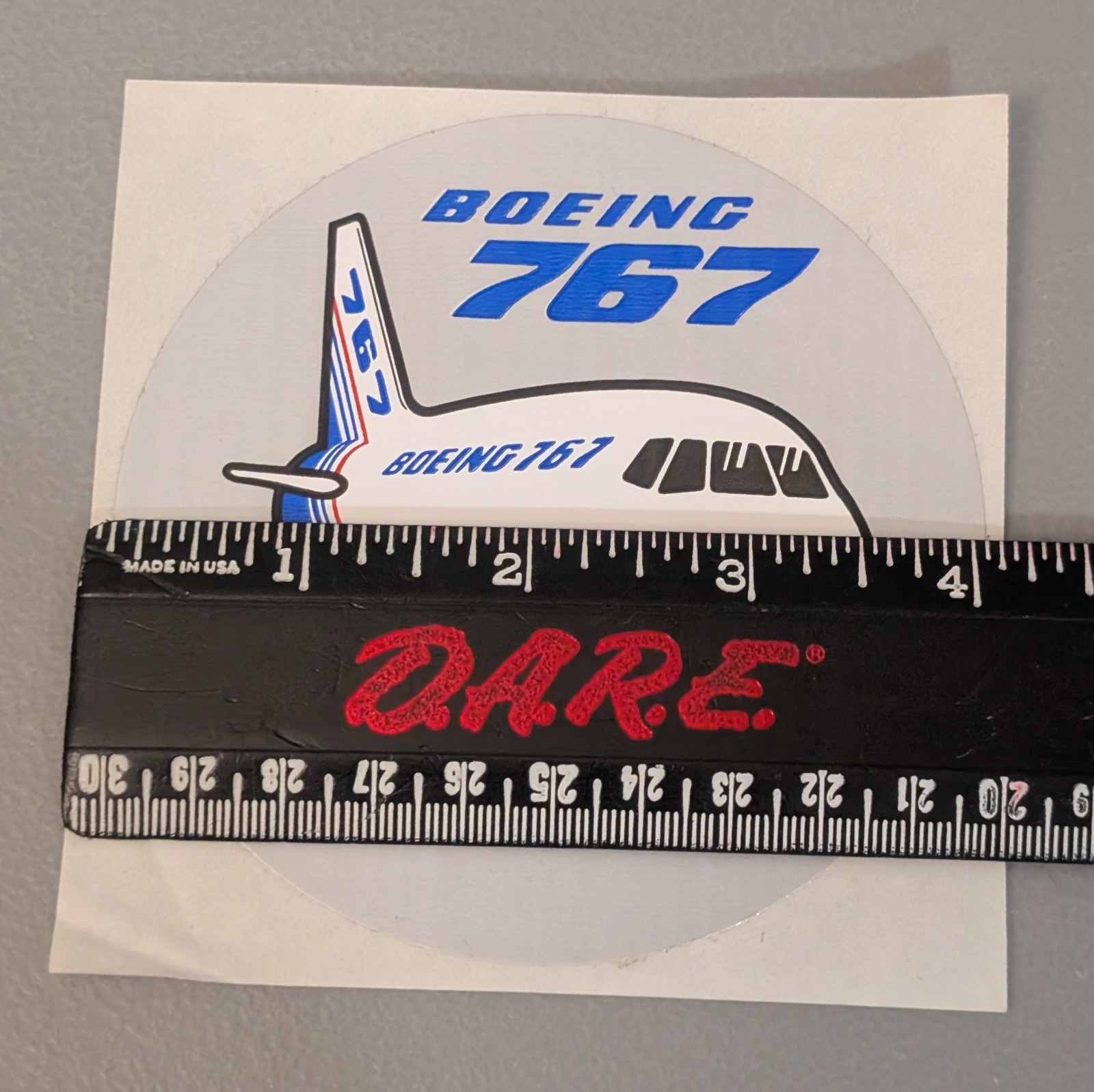Vtg Boeing 767 Airplane Sticker – Jumbo 80s Pudgy Aviation Plane Aircraft Ad