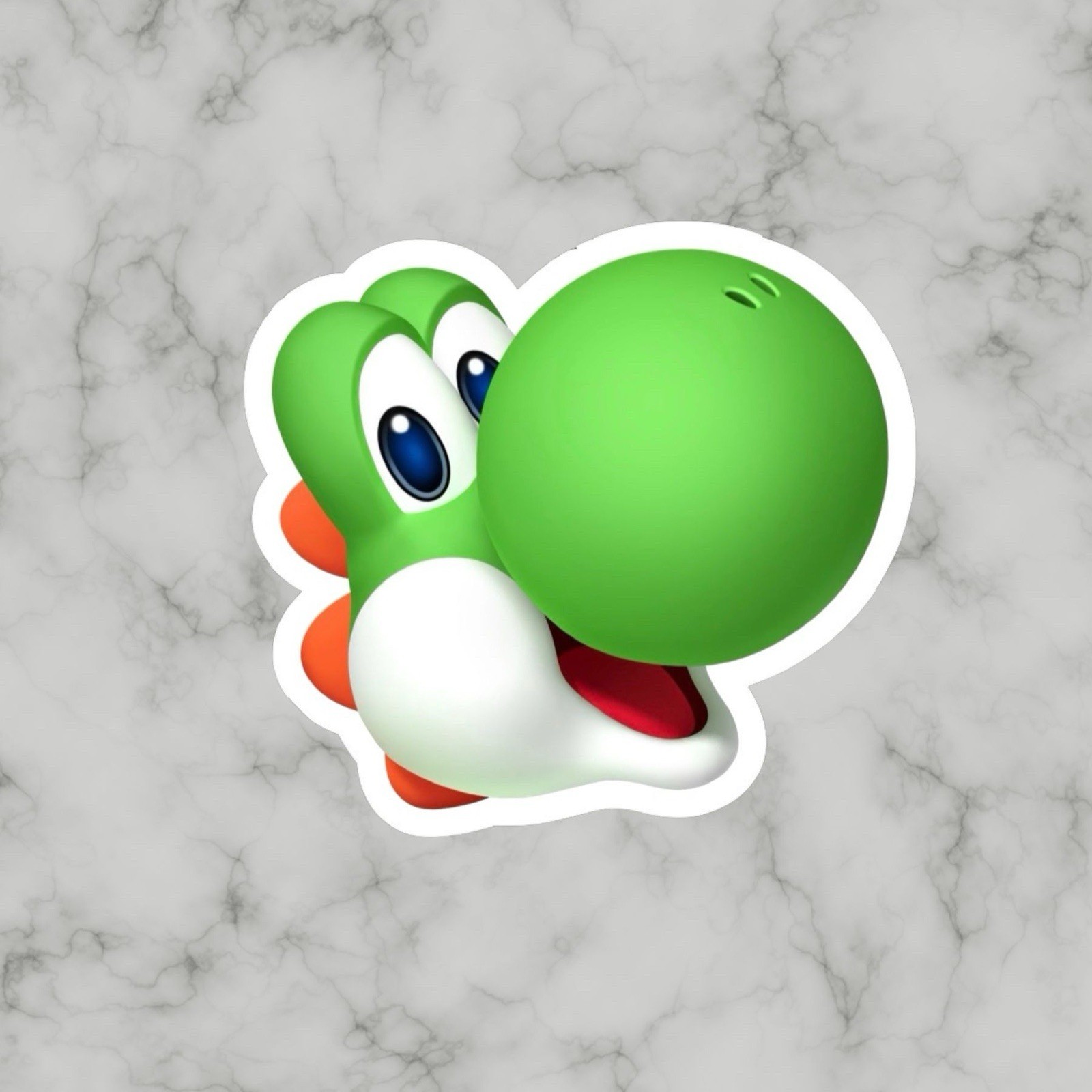 Green Yoshi, Super Mario, Nintendo, Fun Adorable Glossy Vinyl sticker, Decal