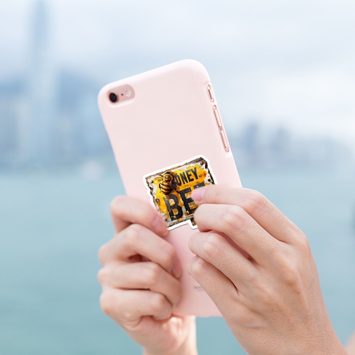 50pcs Waterproof Vinyl Stickers Honey Bumble Bee Luggage Phone Car Water Bottle